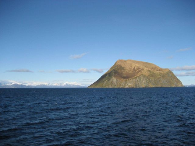 A small island off the Alaska Peninsula. Picture