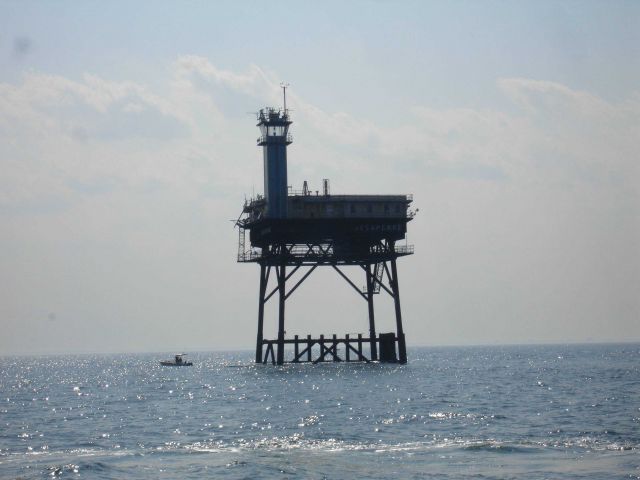 Chesapeake Light off the entrance to Chesapeake Bay. Picture