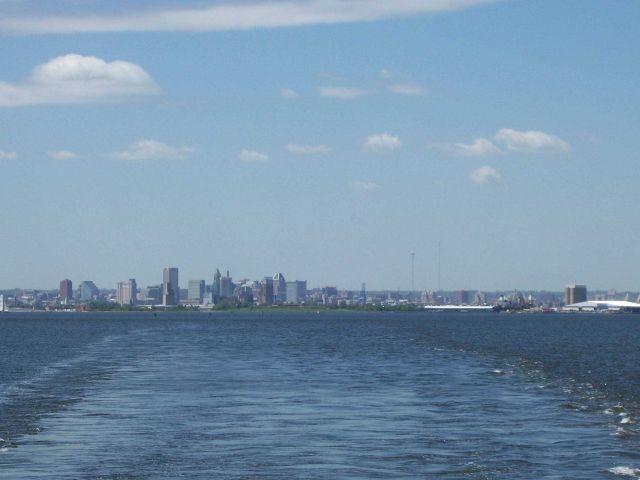 Leaving Baltimore astern as the NOAA Ship THOMAS JEFFERSON departs for its next survey area. Picture