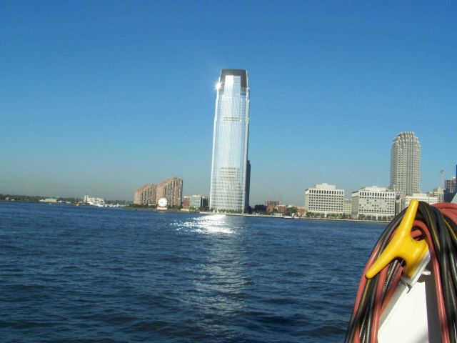 The Colgate Clock and the Goldman-Sachs Tower. Picture