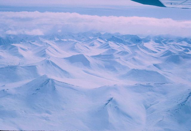 Aerial view of Alaska coast ranges between Juneau and Anchorage Picture