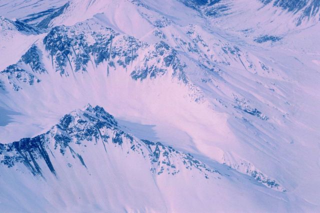 Aerial view of Alaska coast ranges between Juneau and Anchorage Picture
