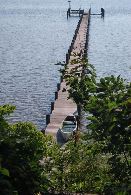 Private pier extending into the Patuxent River. Picture