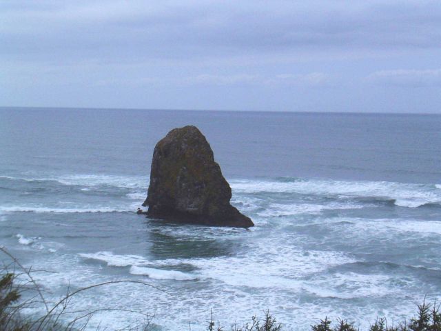 Rocks and surf along the northern Oregon coast. Picture