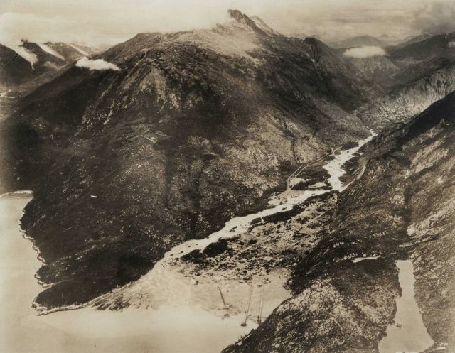 Aerial photograph of Skagway and the Chilkoot Pass area Picture
