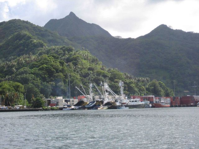 Mountains surrounding Pago Pago Harbor Picture