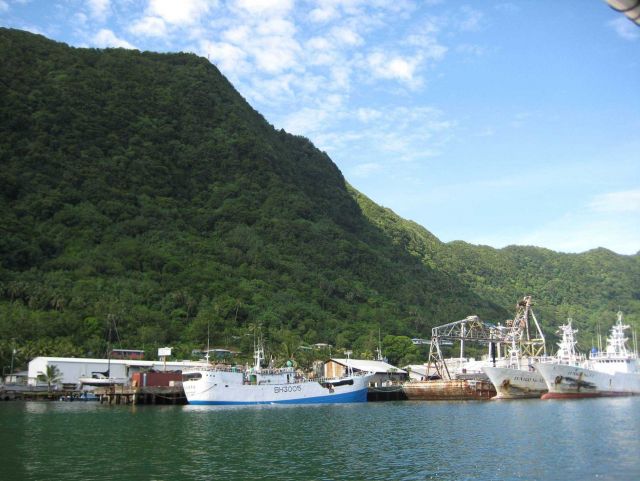 Mountains surrounding Pago Pago Harbor Picture