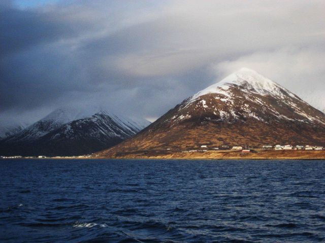 Southeast King Cove seen while departing harbor Picture