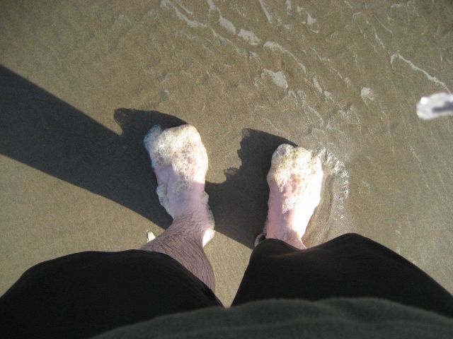 Foamy feet on the Oregon coast Picture