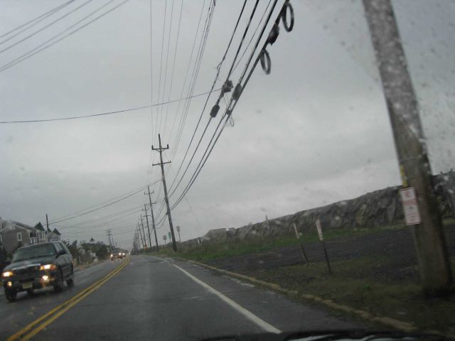 The armored seawall north of Sea Girt Lighthouse. Picture