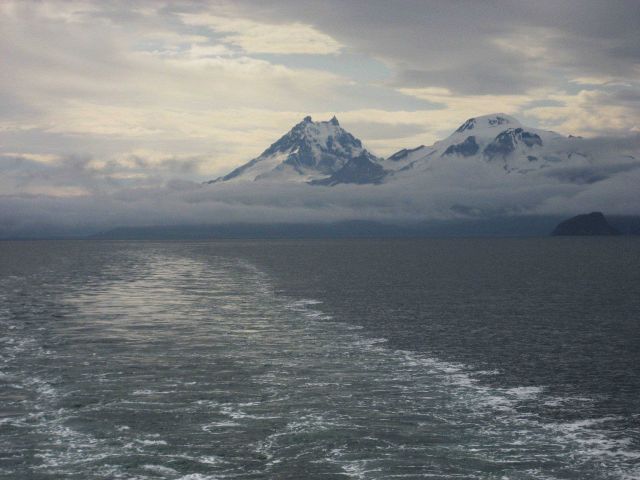 Isanotski (left) and Roundtop Volcanoes Picture