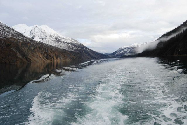 Looking toward east end of Tidal Inlet after first dusting of snow. Picture