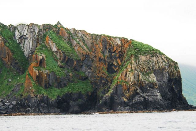 Amazing uplifted and broken rock formations on Big Koniuji Island Picture