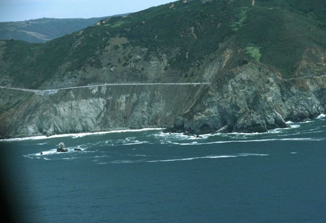 Devil's Slide seen from offshore. Picture