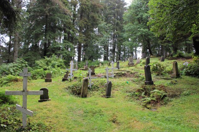 The old Russian cemetery at Sitka. Picture