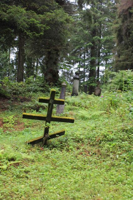 The old Russian cemetery at Sitka. Picture