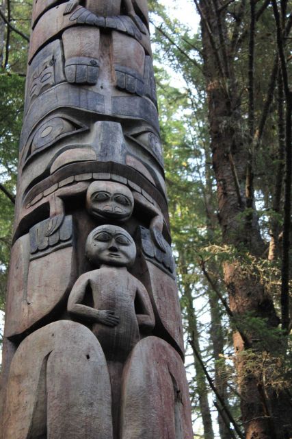 Intricate carving of totem pole. Picture