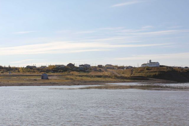 The village of Tsiigehtchic on the Arctic Red River in Canada's Northwest Territories. Picture