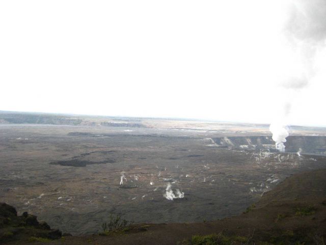 Halemaumau Crater within Kilauea Caldera at Hawaii Volcanoes National Park. Picture