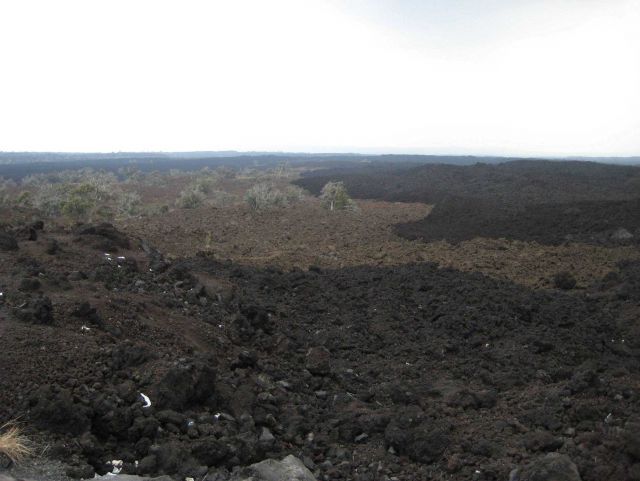 Contrasting colors of aa lava flows Picture