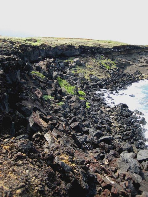 Eroding lava flows collapsing into the sea Picture