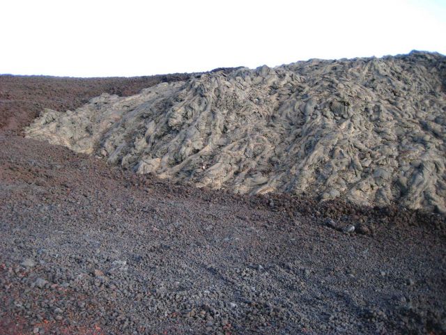 Contrasting colors of aa lava flows Picture