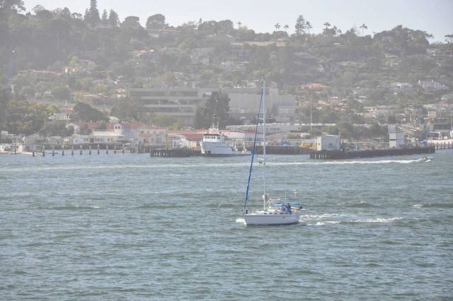 Point Loma seen from the NOAA Ship BELL SHIMADA entering San Diego Harbor. Picture