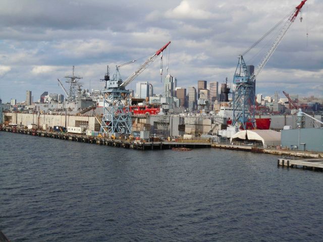 The Seattle waterfront as seen from the NOAA Ship BELL SHIMADA. Picture