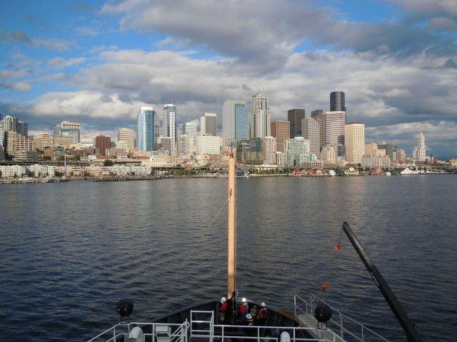 The Seattle waterfront as seen from the NOAA Ship BELL SHIMADA. Picture