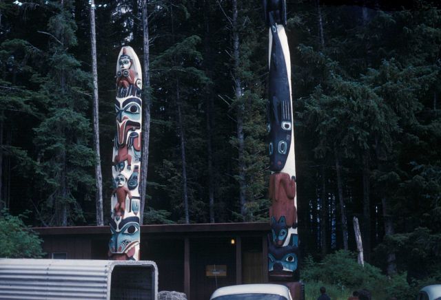 Totem poles at Sitka National Monument Picture
