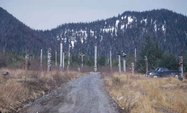 Totem poles at Sitka National Monument Picture