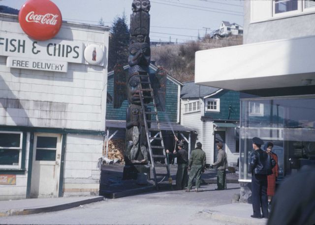 Totem pole in city of Sitka Picture