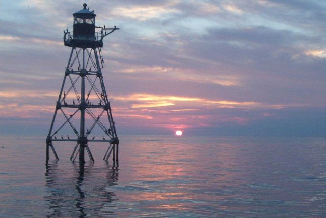 Tennessee Reef Lighthouse at sunset Picture