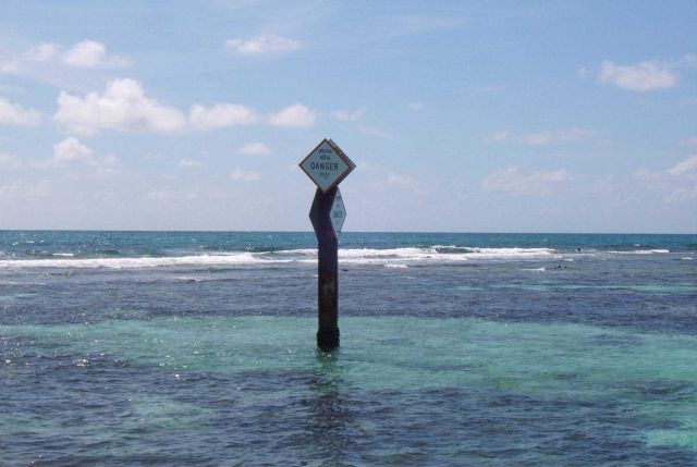Grecian Rocks Reef danger sign Picture