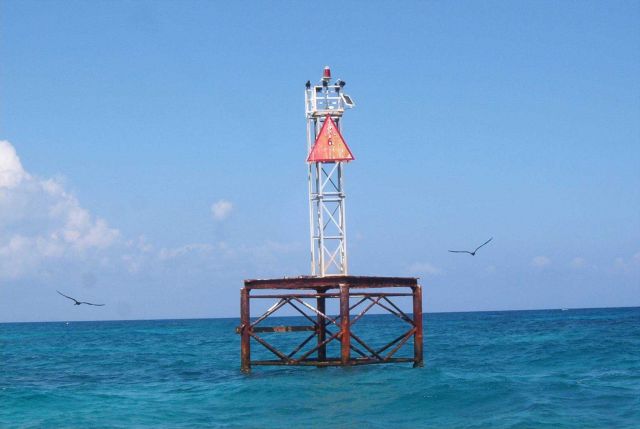 Daymarker and light Number 6 Florida west coast Picture