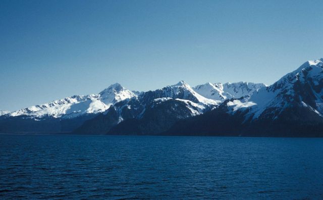 Mountains coming to the sea near Seward Picture