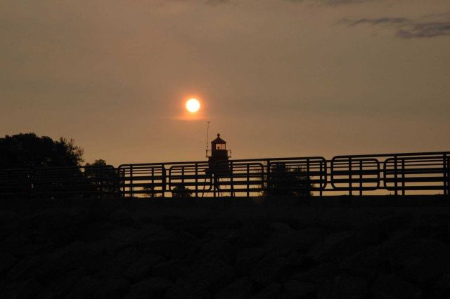 Breakwater light similar to that at Alpena. Picture
