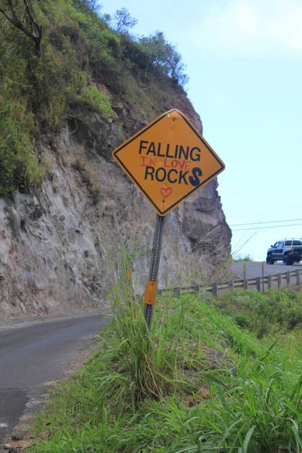 Maui must be for lovers as even road signs are modified for romantic messages. Picture