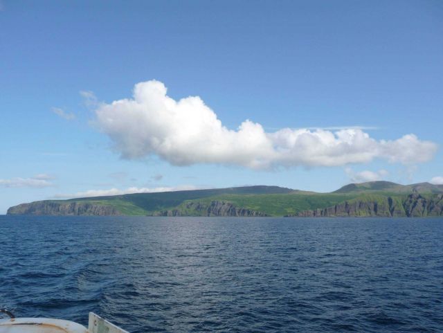 The Pavlof Islands seen on a rare blue sky day. Picture