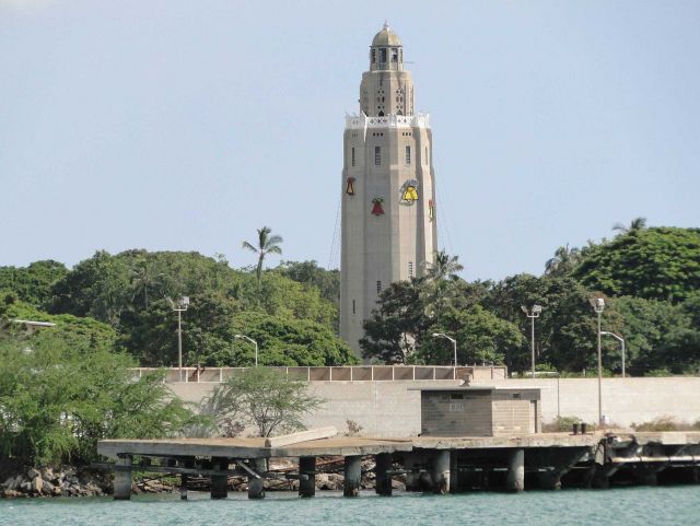 The water tower at Hickam Air Force Base, now called Freedom Tower. Picture