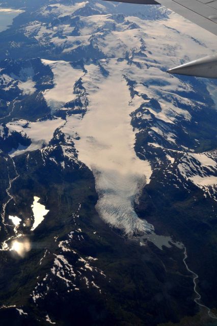 Tebenkof Glacier as seen on approach to Anchorage from the east. Picture