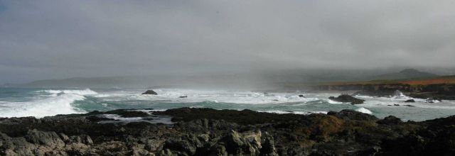 Panorama of the Central California Coast on a misty day. Picture