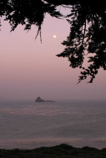 Moonset over Point Piedras Blancas and the central California coast Picture