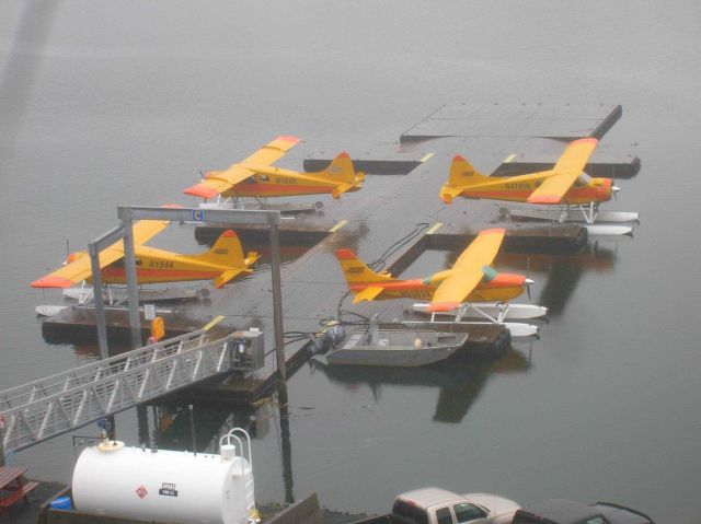 Seaplane piers at Kodiak Harbor. Picture