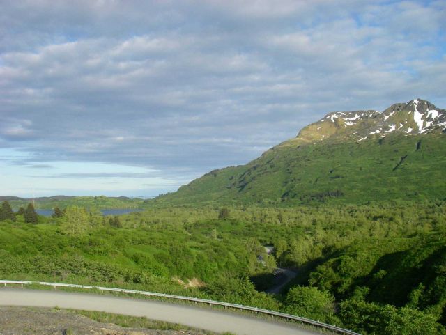 A scene on the road to Anton Larsen Bay from Kodiak. Picture