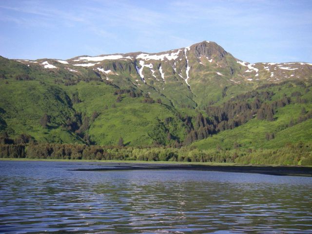 Anton Larsen Bay at low tide. Picture