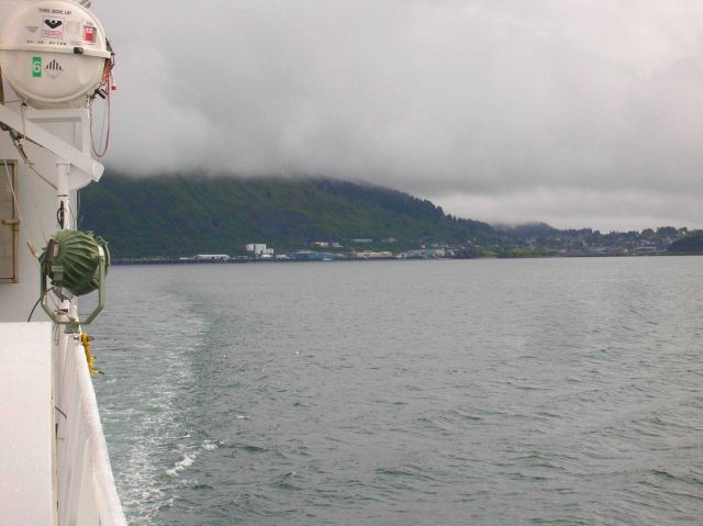 Departing Kodiak on the NOAA Ship OSCAR DYSON. Picture