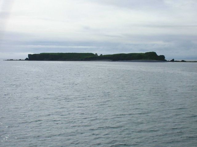 A flat-topped island seen departing Kodiak. Picture