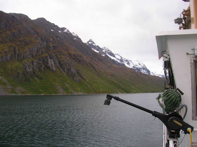 Cove on Kodiak Island used for calibrating acoustic gear. Picture