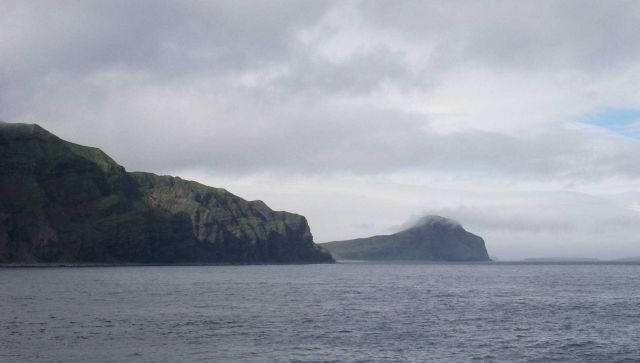 Headlands and a cove on Unimak Island. Picture